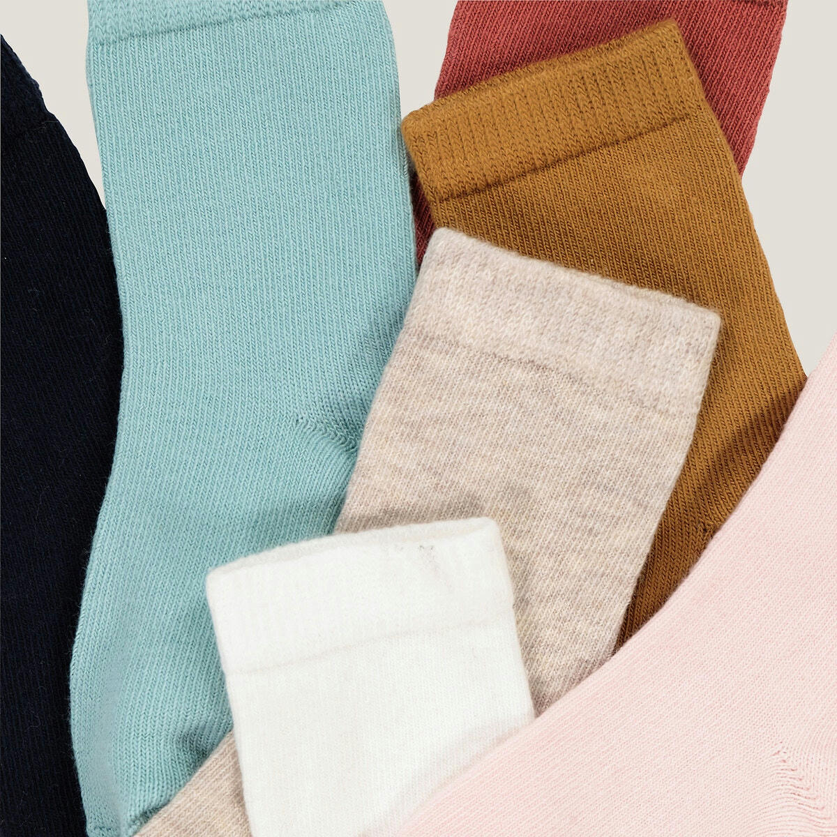 Lot de 7 paires de chaussettes unies