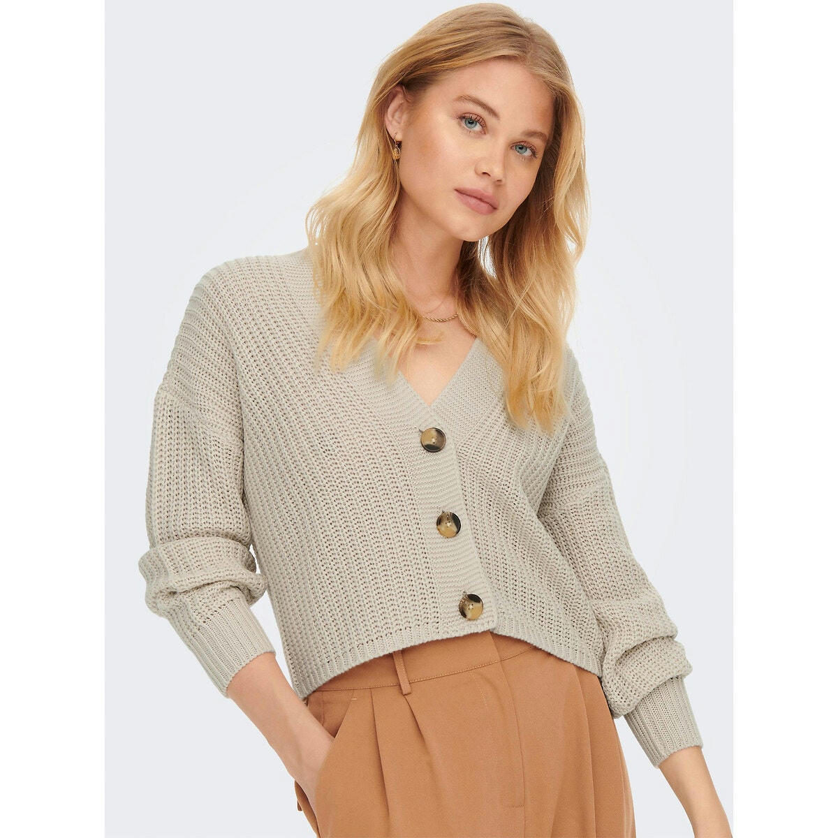 Gilet court boutonné