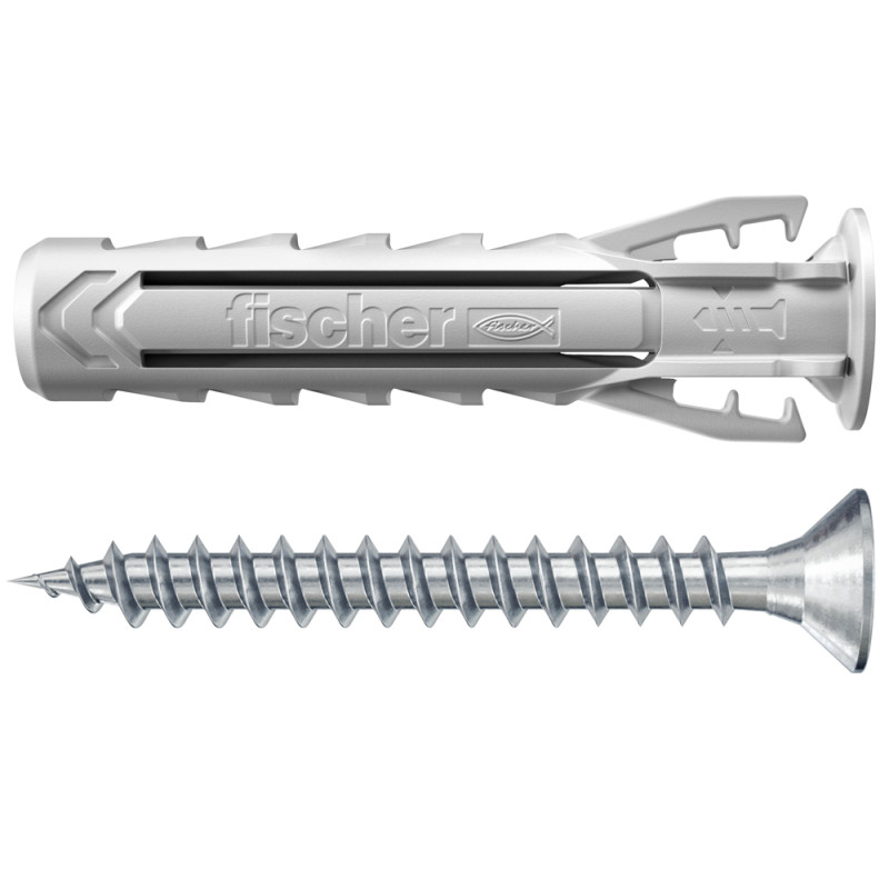 Cheville à expansion SX Plus Ø 6 x 30 mm avec vis 15 pièces FISCHER