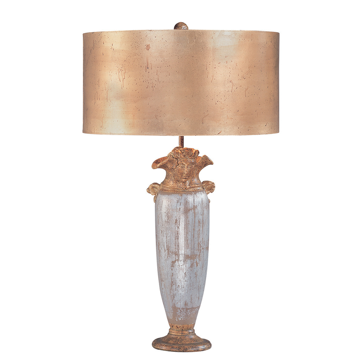 Lampa stołowazłoto-srebrna Bienville 1xE27x60W wys:71,5cm Flambeau