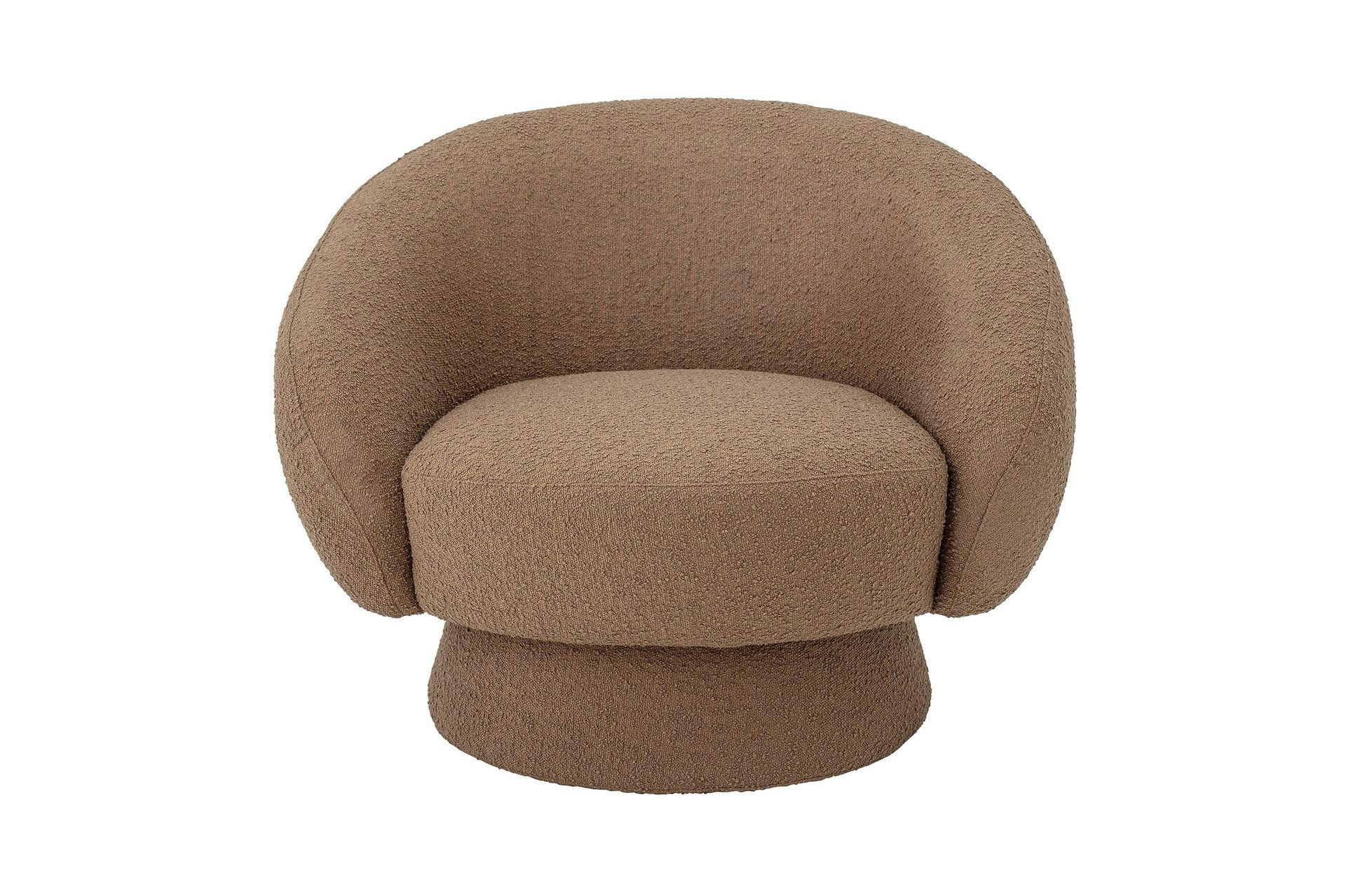 TED - Fauteuil de salon en polyester brun