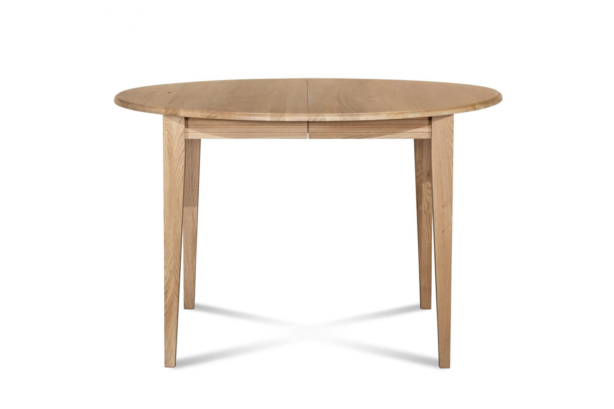 VICTORIA - Table ronde extensible bois D105 cm avec 1 allonge et pieds fuseau