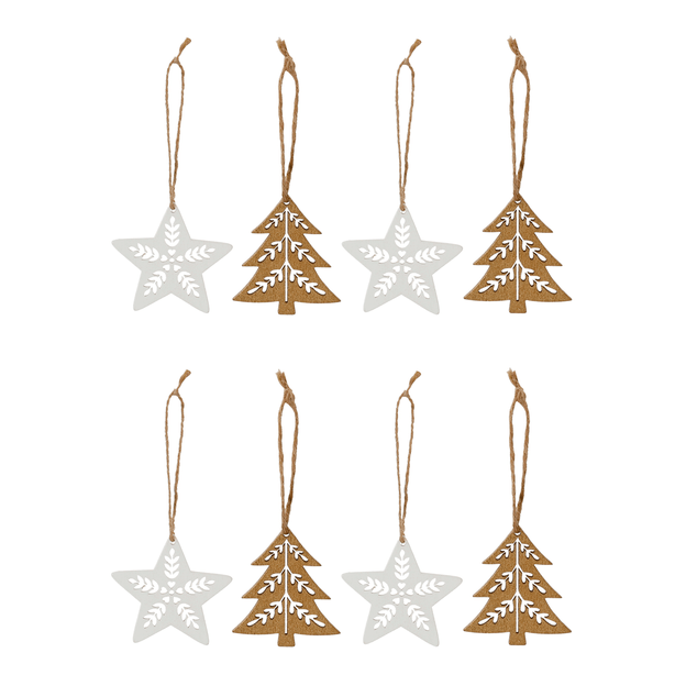KIT COM 8 PINGENTES VILAREJO NOEL