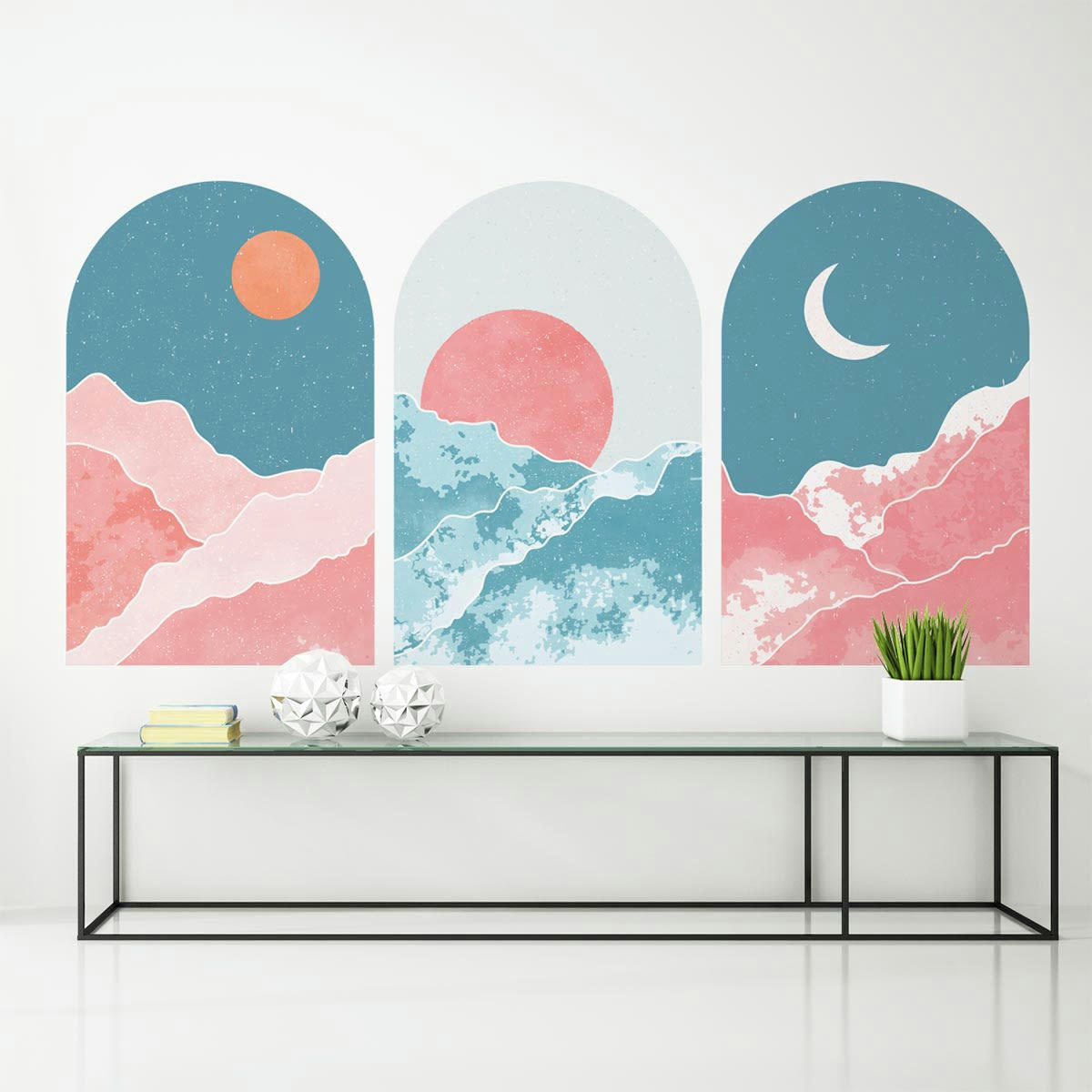 - Papier Peint 3 arches regarde la vie en rose 115x90cm