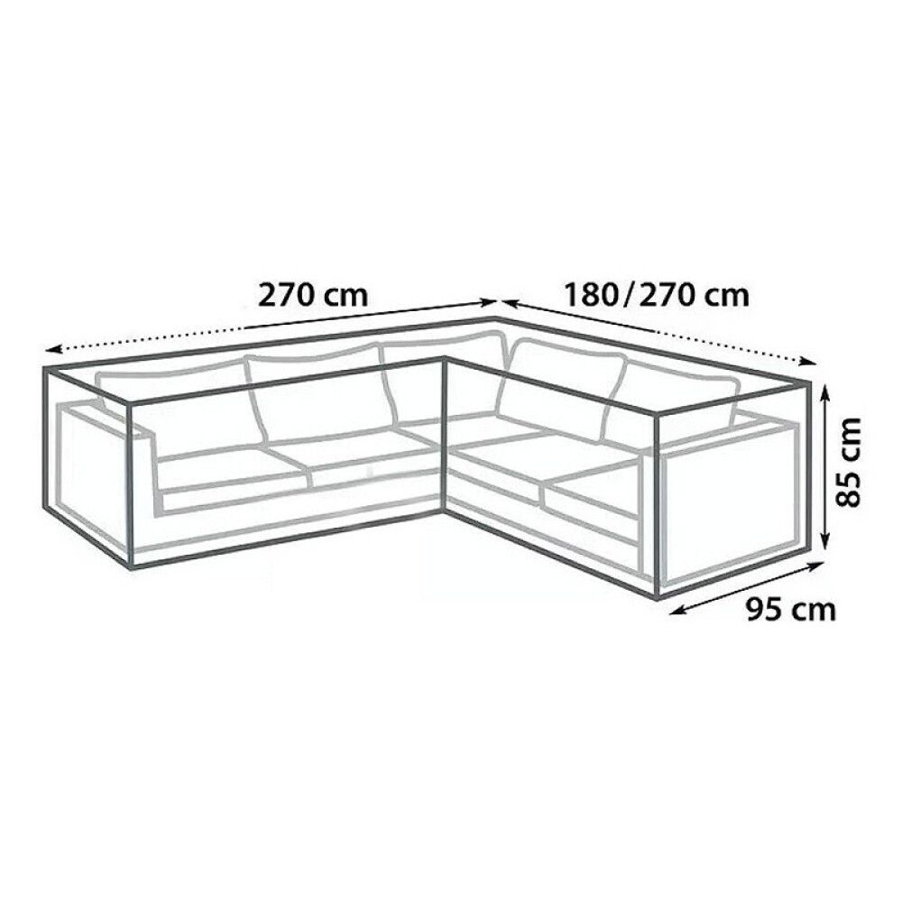 MØVELOVERTREKK SUNFUN TIL HJØRNESOFA 270X270X95X85CM