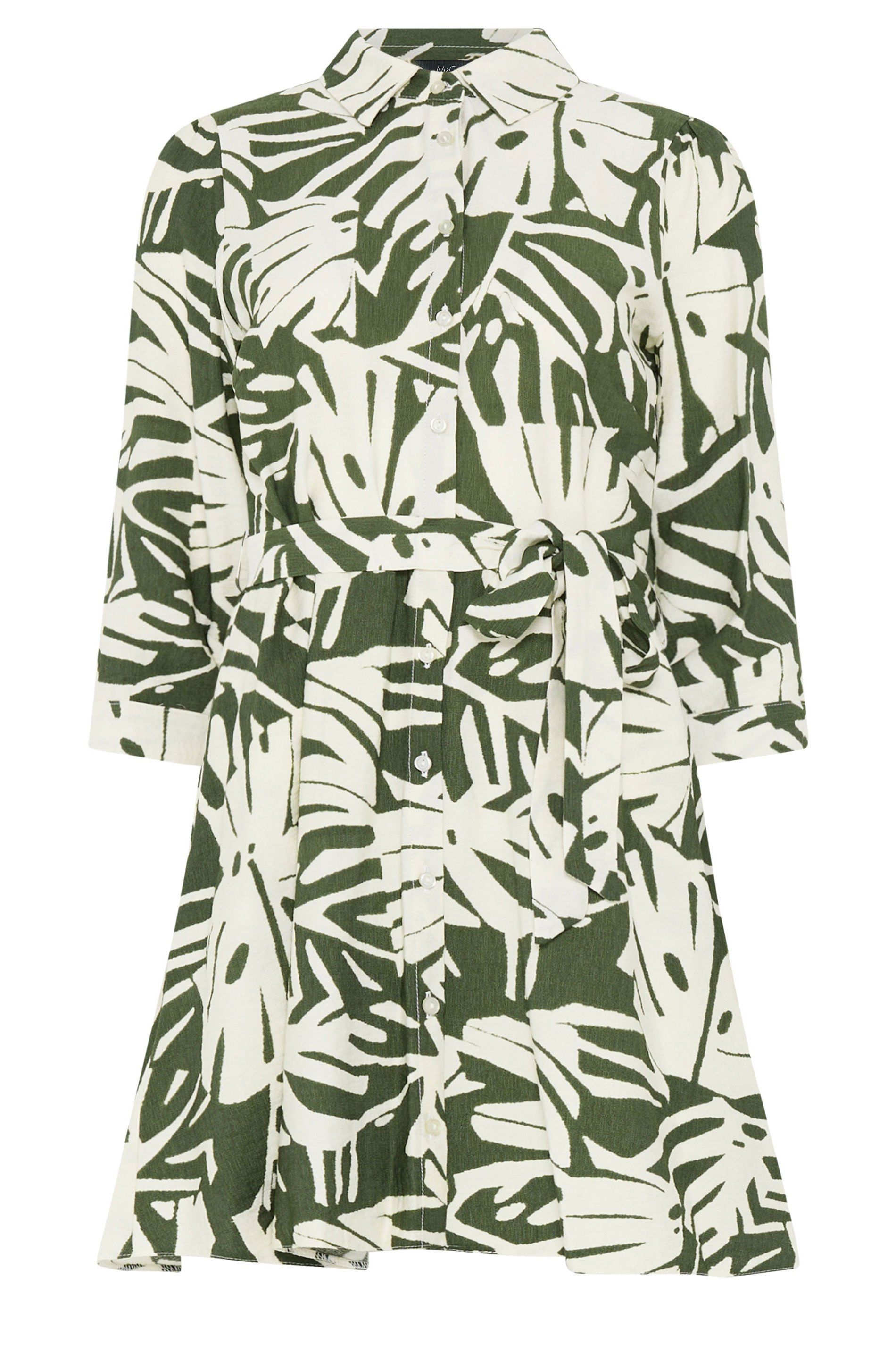 M&Co Leaf Print Tunic Shirt