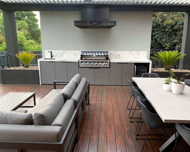 Excelsior Black Wall Mounted BBQ Rangehood - 1200 x 800mm