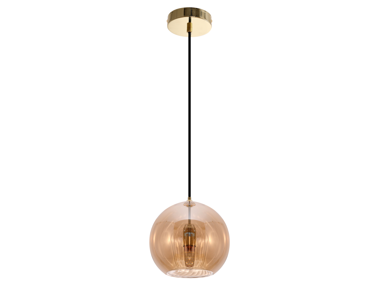 Lampa wisząca Daphne szklana bursztynowa