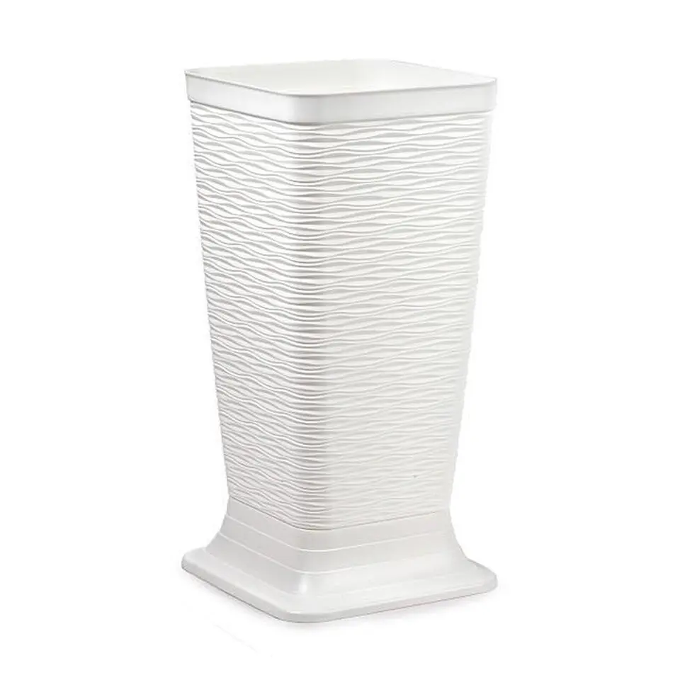 Plasticforte Paraplubak/houder - ivoor wit - kunststof - D26 x H52 cm