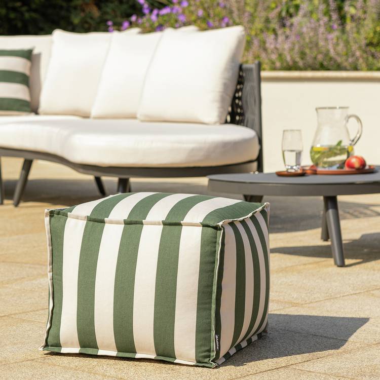 Habitat Stripe Outdoor Pouffe Cushion