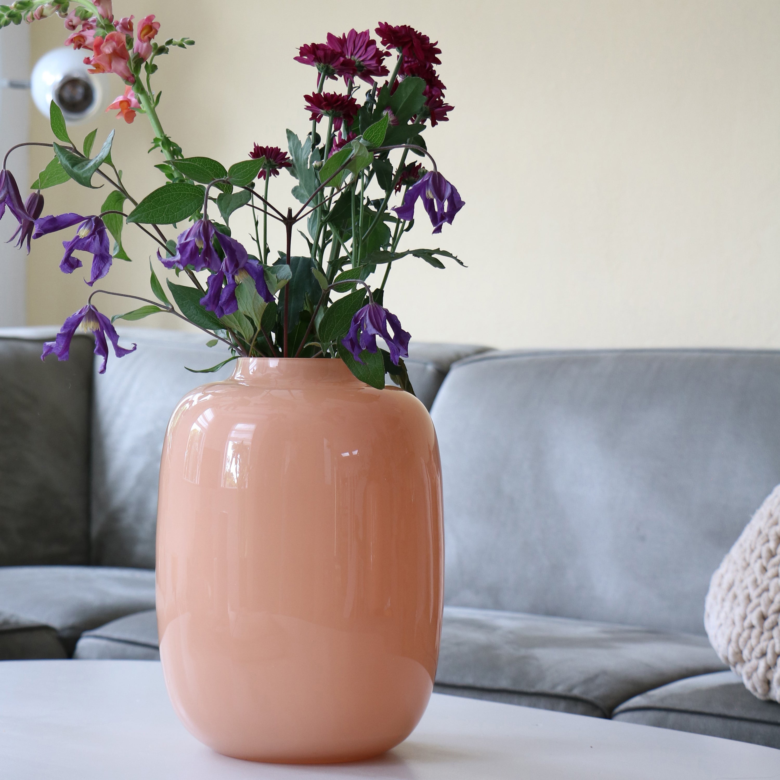 Vase The World Artic Vaas Ø 21 cm - Pastel Peach