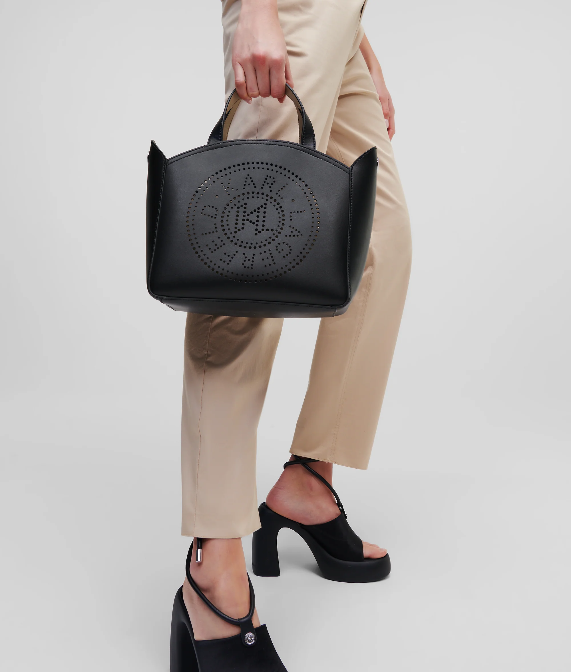 Petit sac cabas perforé K/Circle
