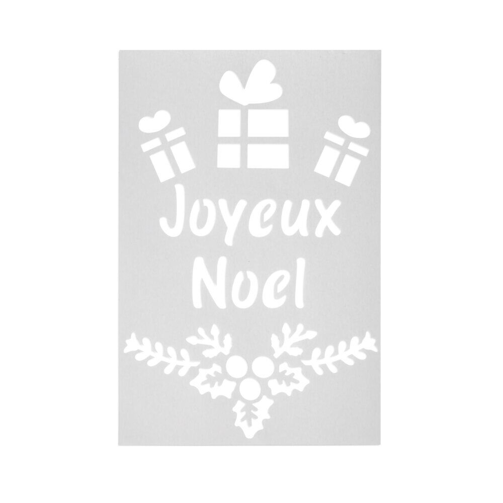 Pochoir inscription Joyeux No&euml;l ou Vive le vent