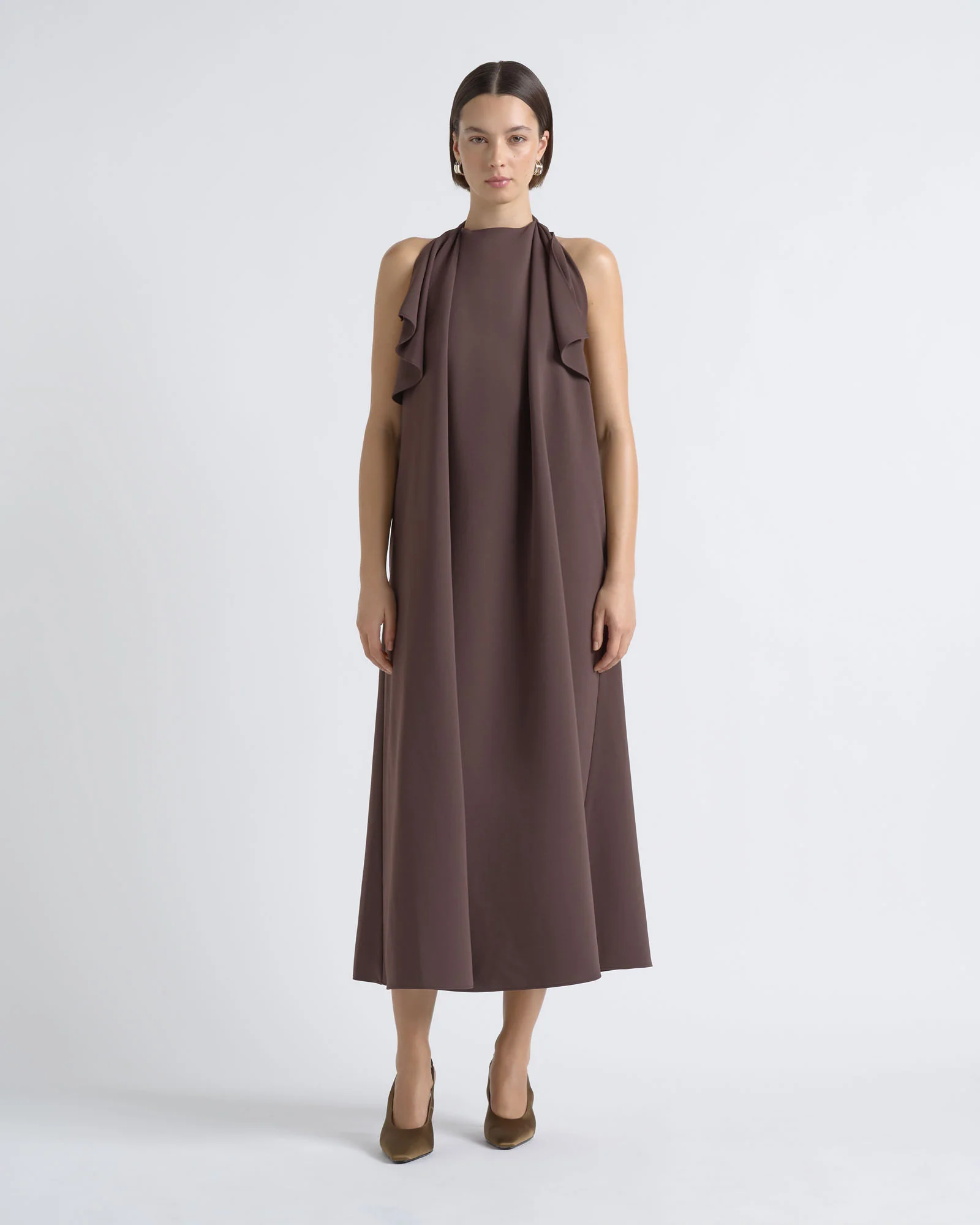 Halter Neck Midi Dress