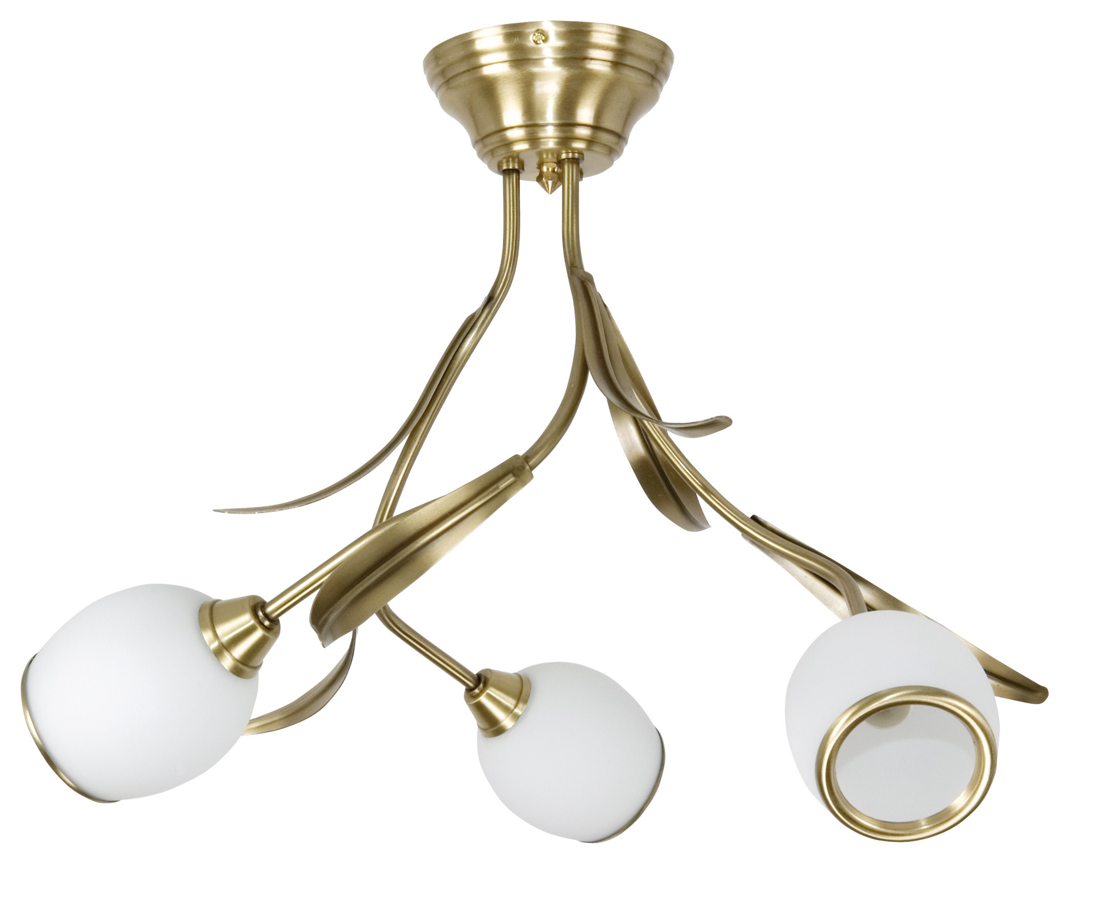 Lampa sufitowa złota do salonu EDYLIT 3xE14 MARKOS BIAŁY 152B