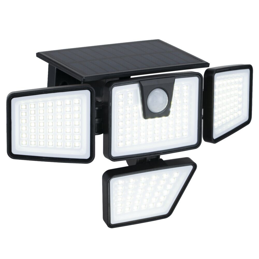Lampe solaire murale détecteur de mouvement 192LED 800lms 7W noir
