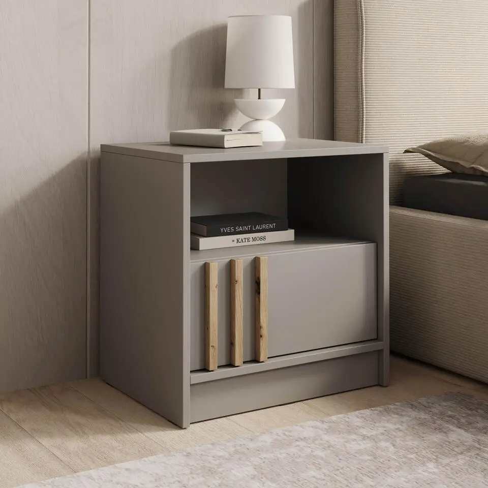 Meubella - Nachtkastje Nauru - Grijs