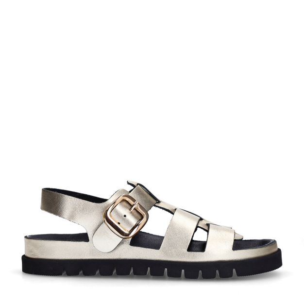 Gouden leren sandalen