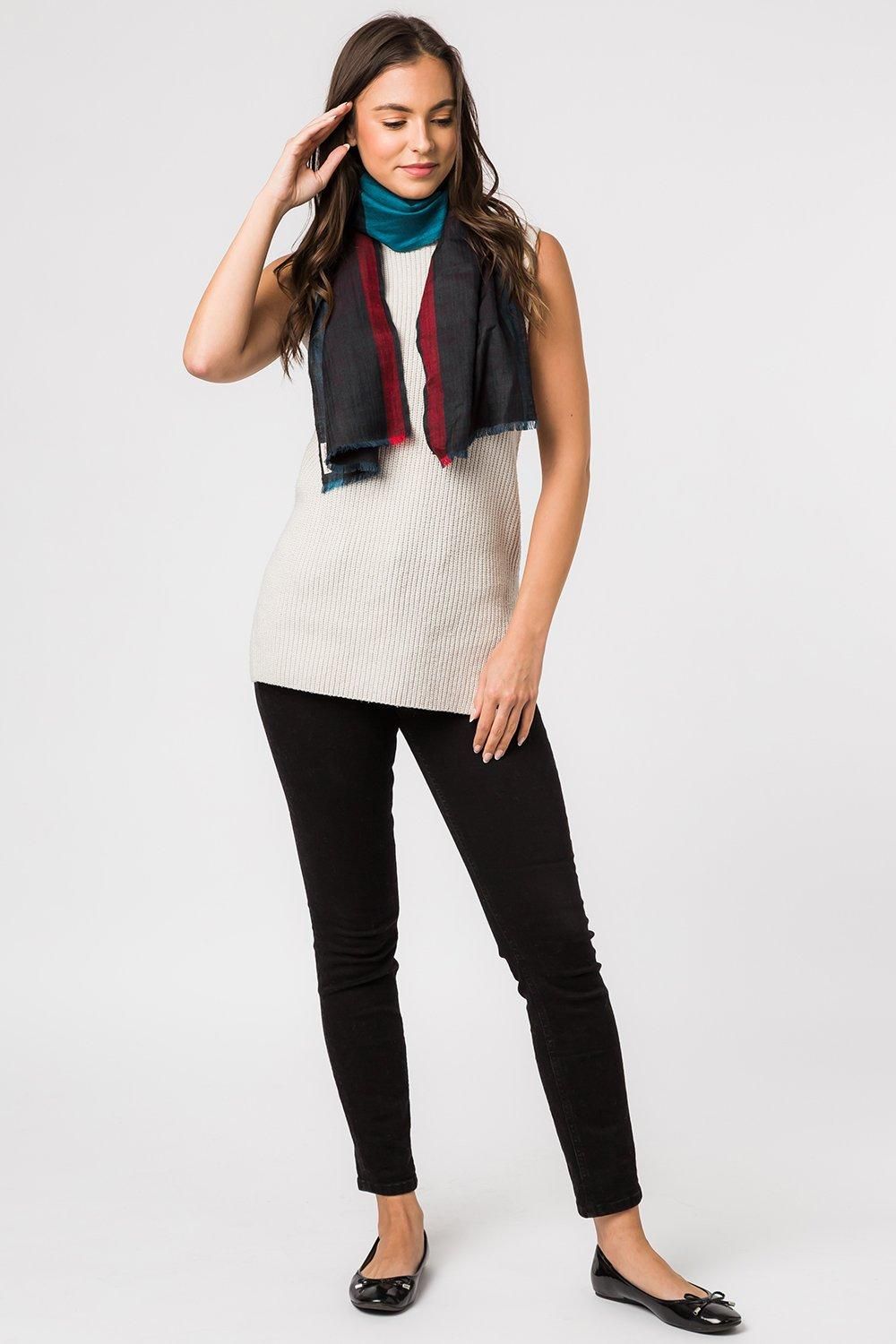 Pure Luxuries London Gradient' Cashmere & Merino Wool Neckerchief