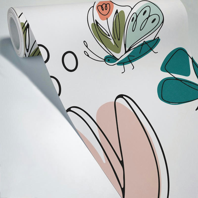 IMAGINAIRE - Papier Peint Panoramique L336xH270cm Multicolore Fleurs