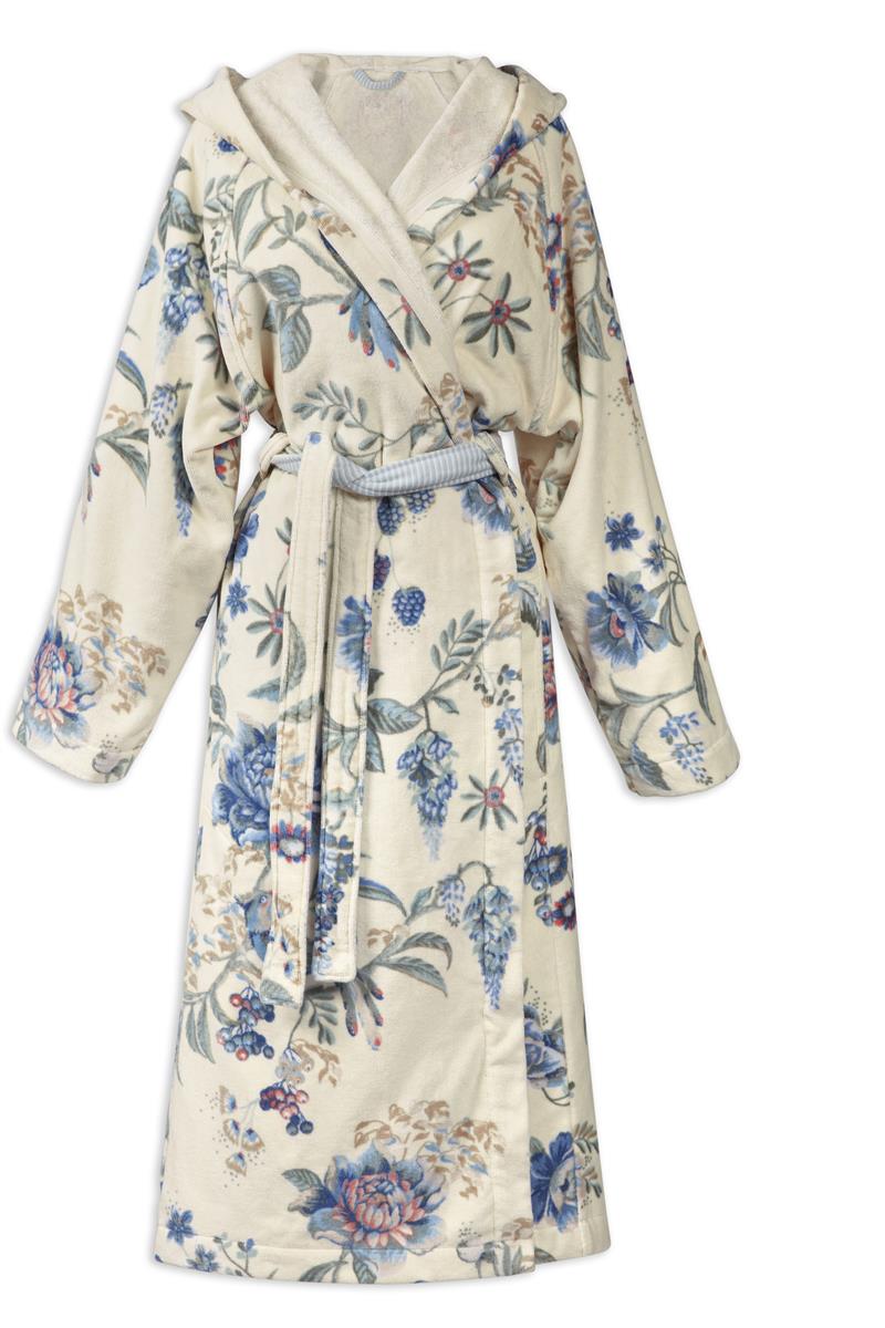 Pip Studio Secret Garden Badjas - WhiteBlue - M