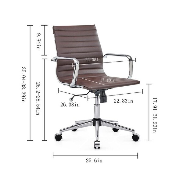 LuxMod Adjustable Swiveling Goldtone Office Chair