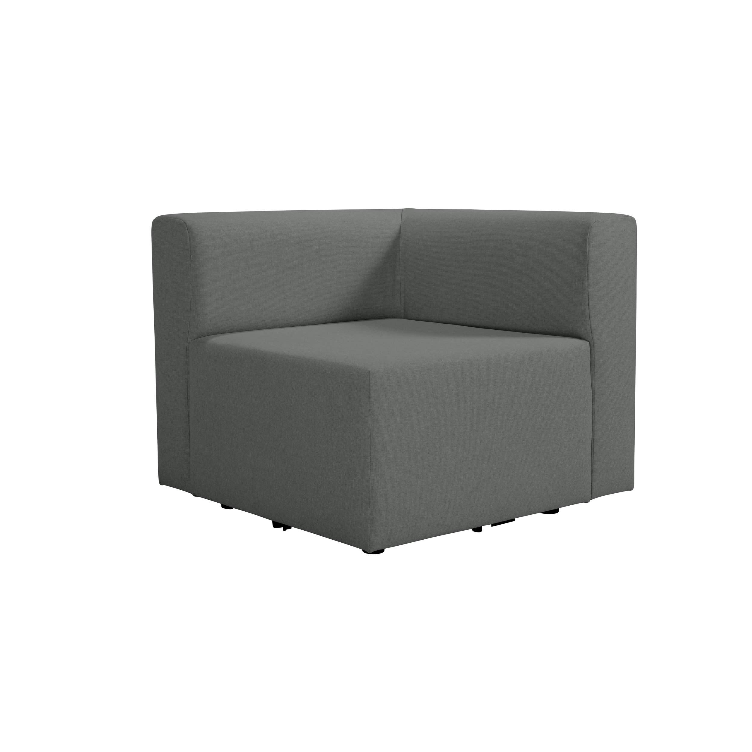 PINOT - Angle réversible pour canapé modulable en tissu gris foncé