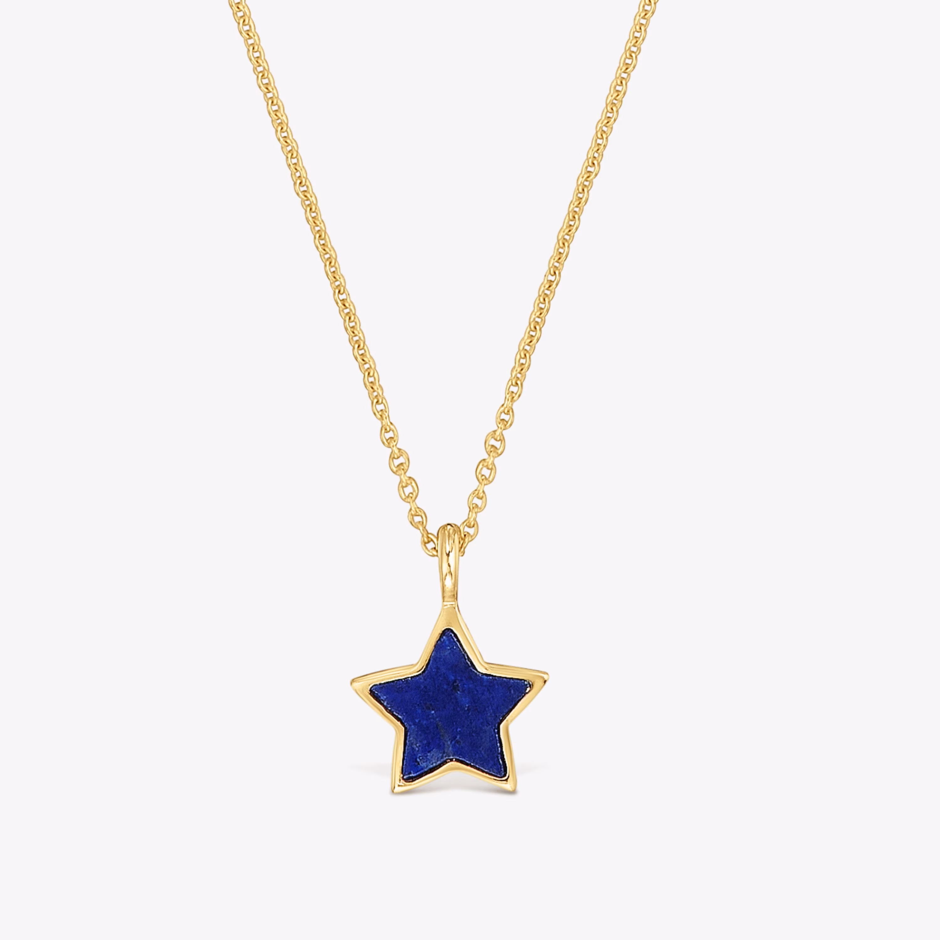 Collar corto de oro 14 kt y lapislázuli XXS