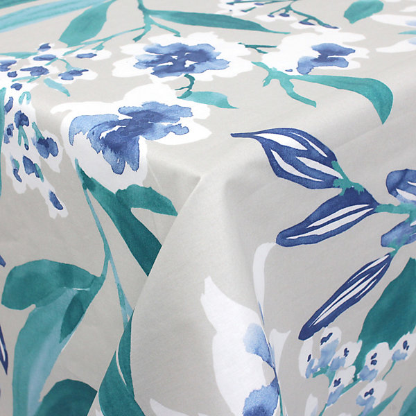 Nappe rectangle 160x200 cm ANITA vert emeraude coton