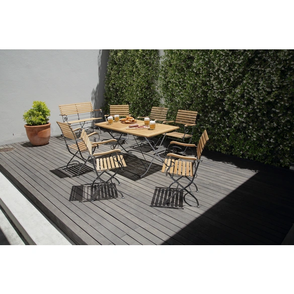 Klappstuhl »Bari«, BxHxT: 51 x 90 x 53.5 cm, Teakholz/Eisen