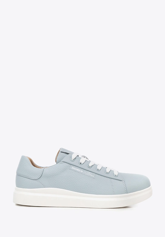 Damskie klasyczne sneakersy na platformie niebieskie