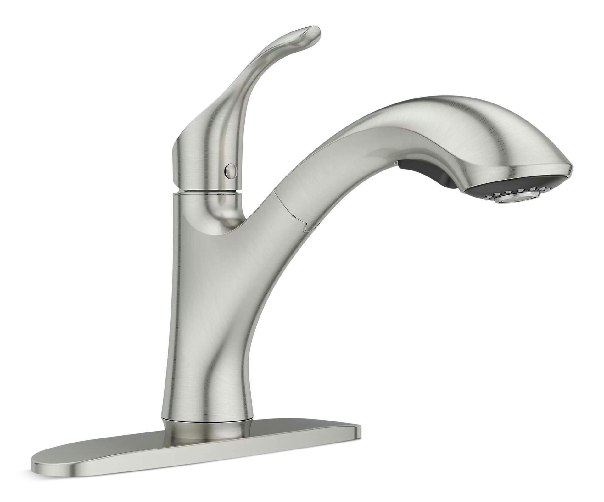 Pfister Corvo Single Handle Pull Out Kitchen Faucet, Stainless Steel