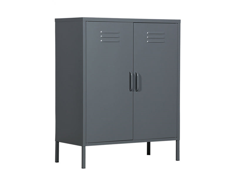MaximaVida metalen lockerkast Finn 80 x 40 x 102 cm muisgrijs - 2 schappen