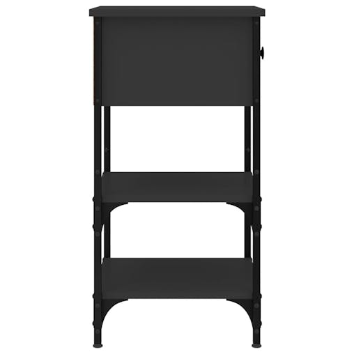 NNEVL Bedside Cabinets 2 pcs Black 34x36x70 cm Engineered Wood