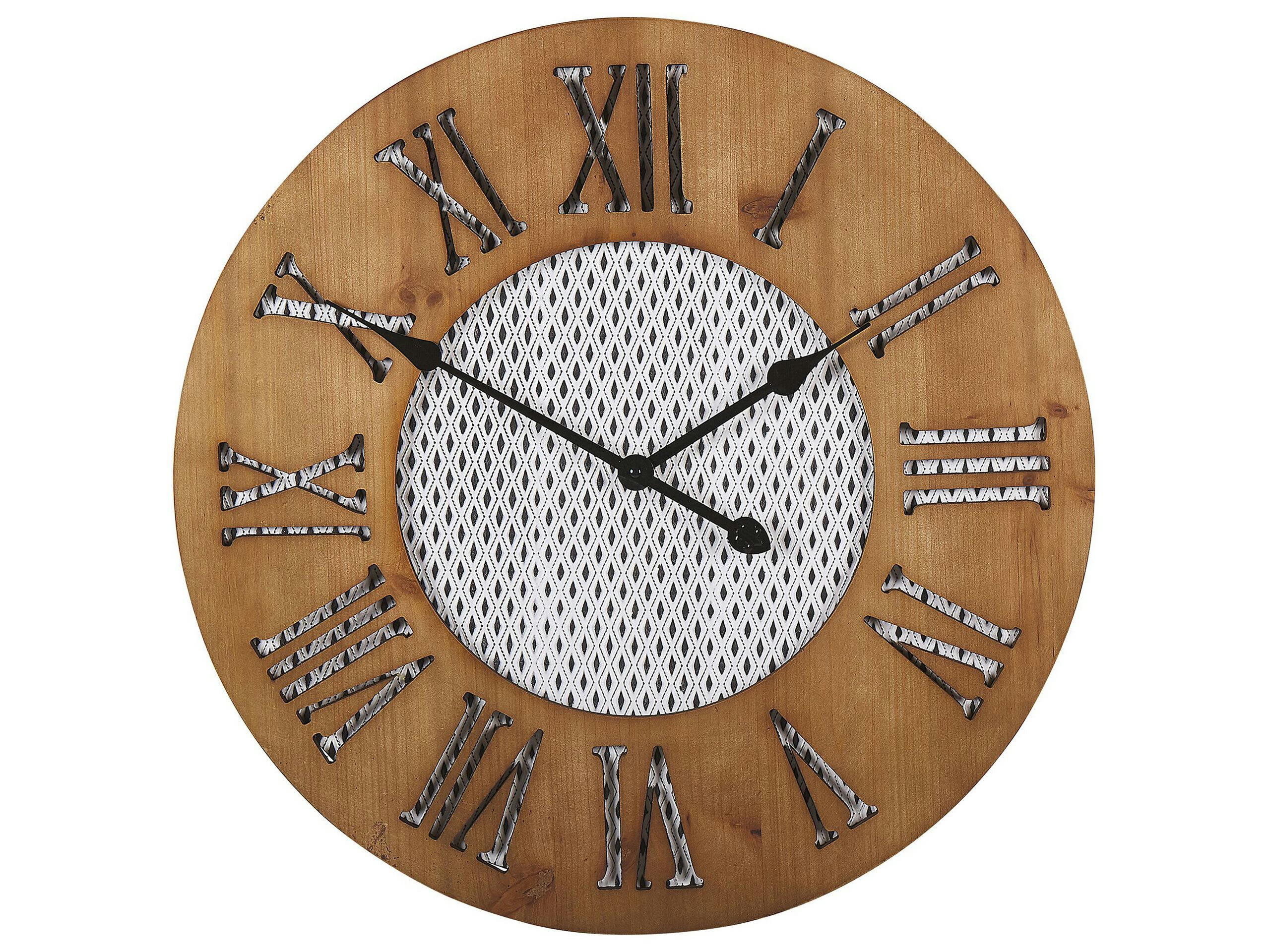 CUILCO - Horloge murale ø 60 cm en bois foncé