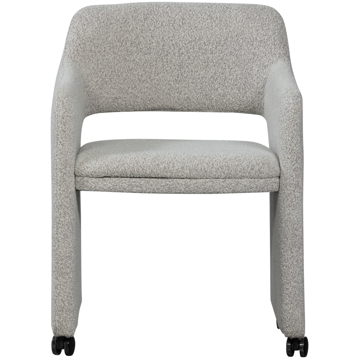 WOOOD eetkamerstoel met wieltjes Lyric - Polyester - Greige - 79x59x58