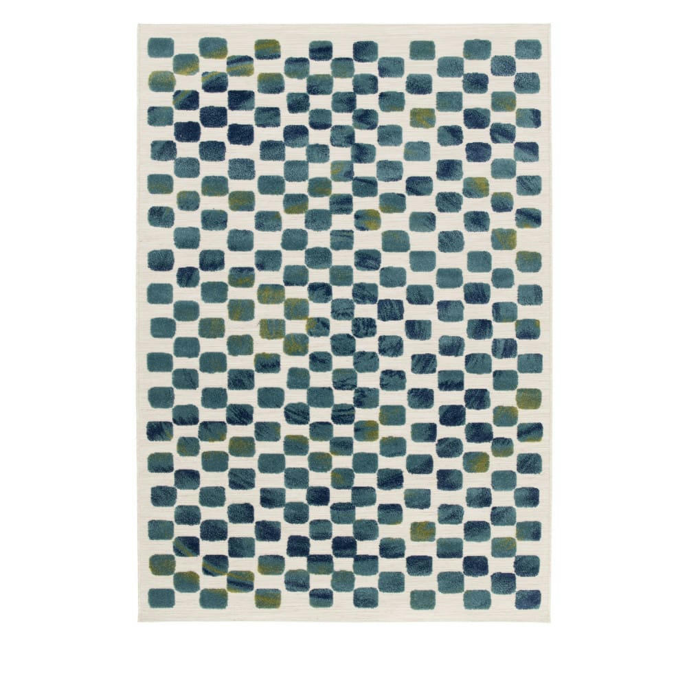 ADDO II - Tapis intérieur et extérieur à motif géométrique bleu 160x230 cm