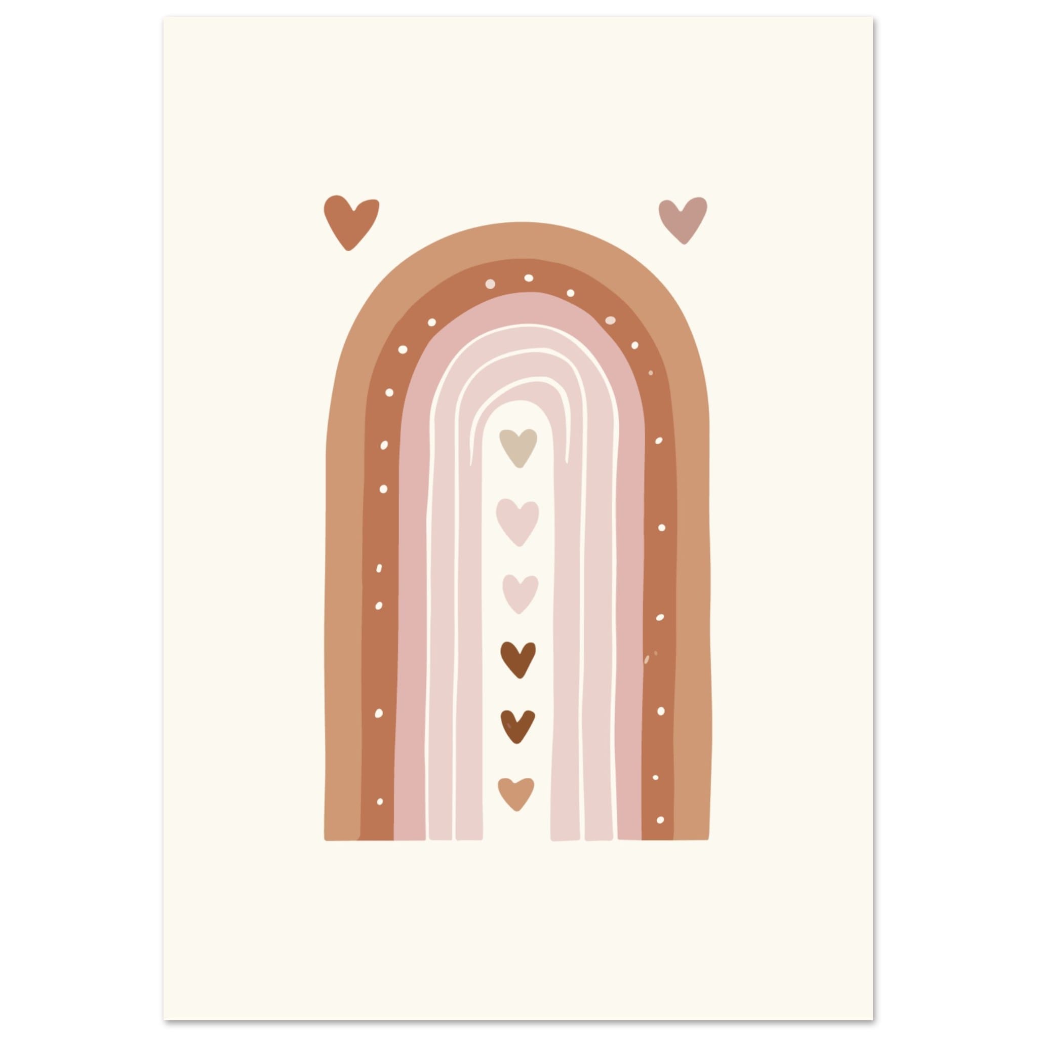 Artfulprints Poster Pastel rainbow I  - A4 21x29.7 cm - Roze