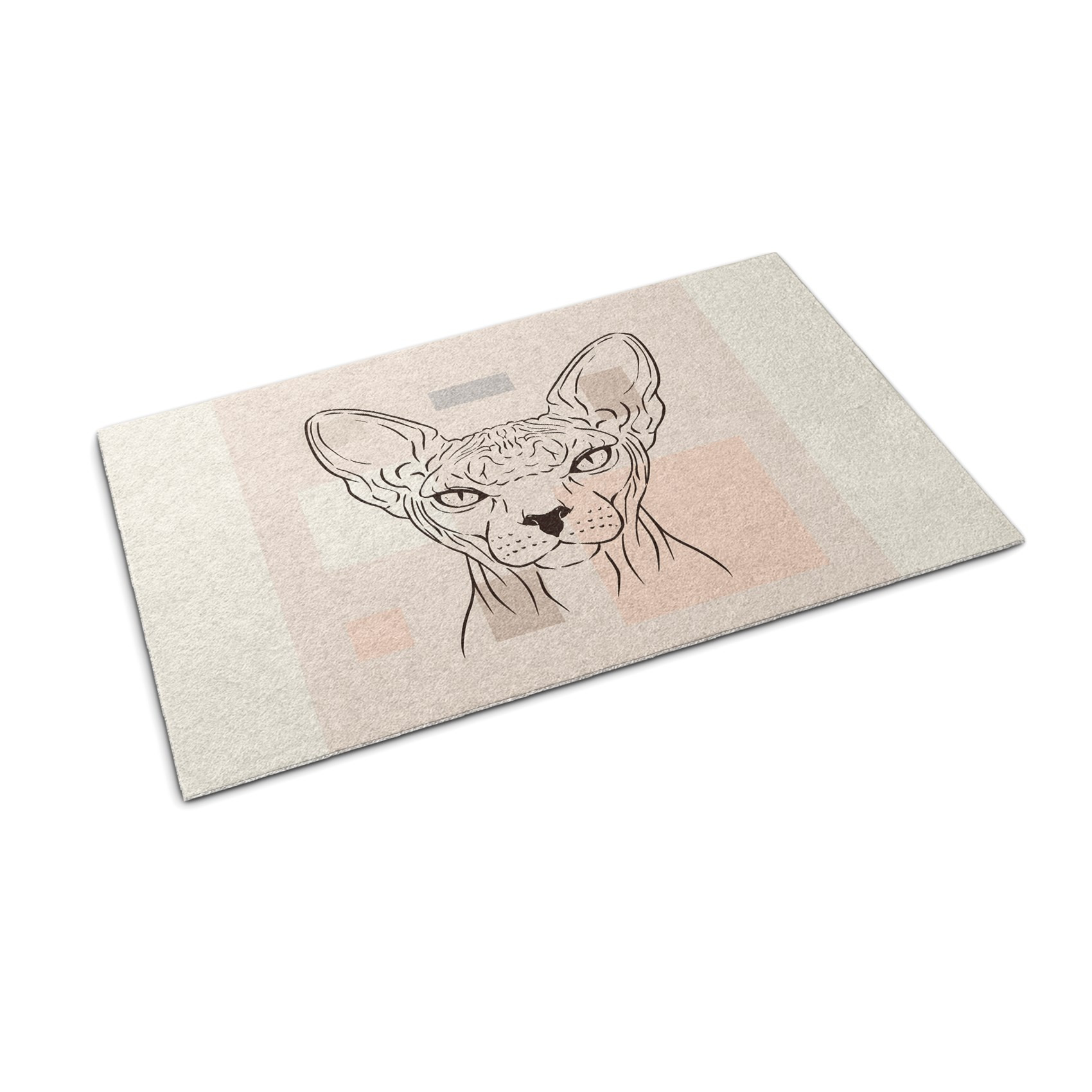 Mata pod drzwi 60x40 Kot Sfinks rasy kotów grafika Tulup