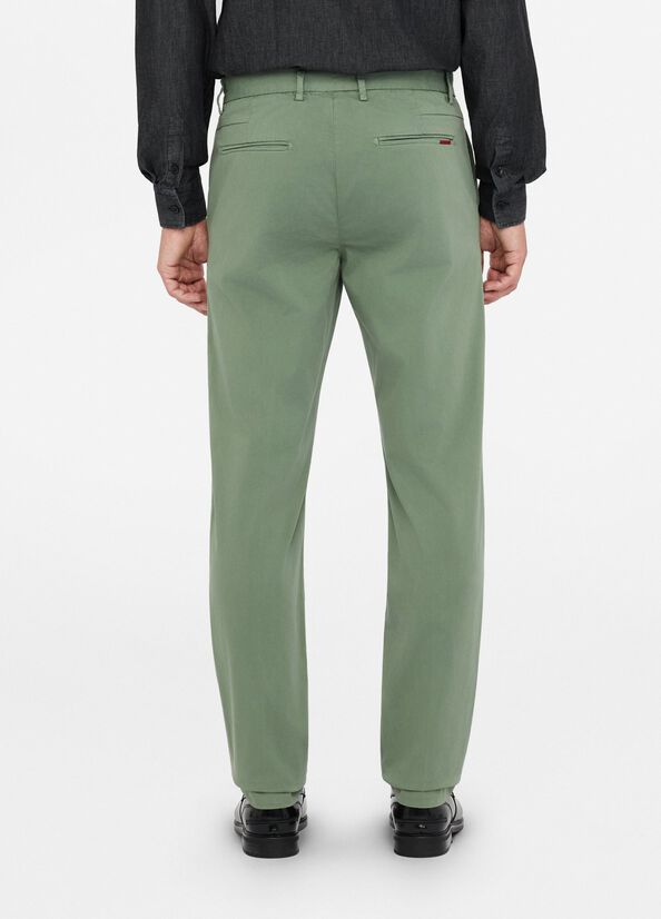 Pantaloni chino in raso