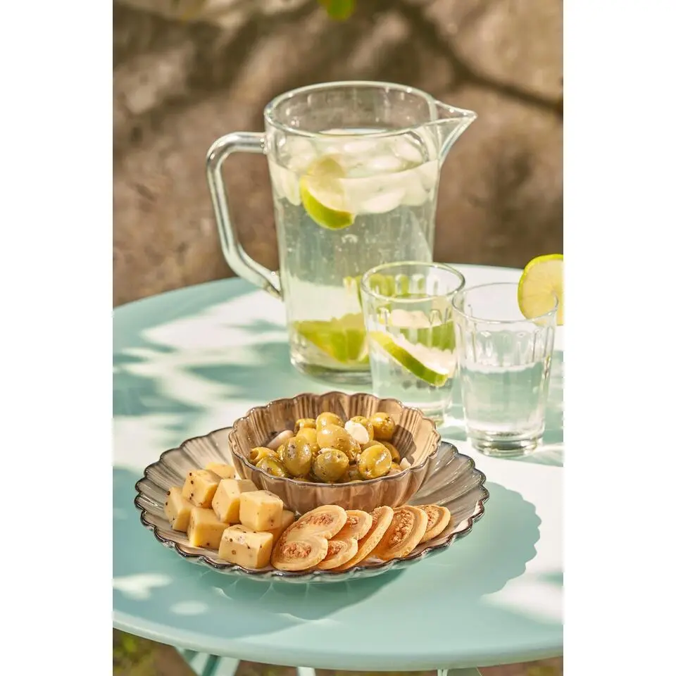 Mica Decorations Corfu Ontbijtbord - H2,5 x &Oslash;21 cm - Keramiek - Grijs