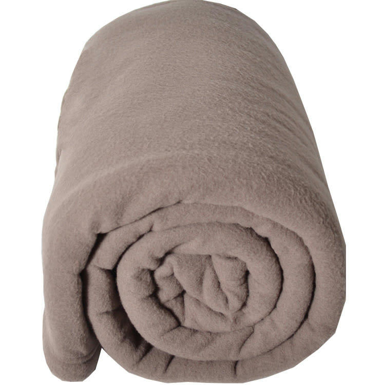 TEDDY - Couverture polyester taupe 260x240 cm
