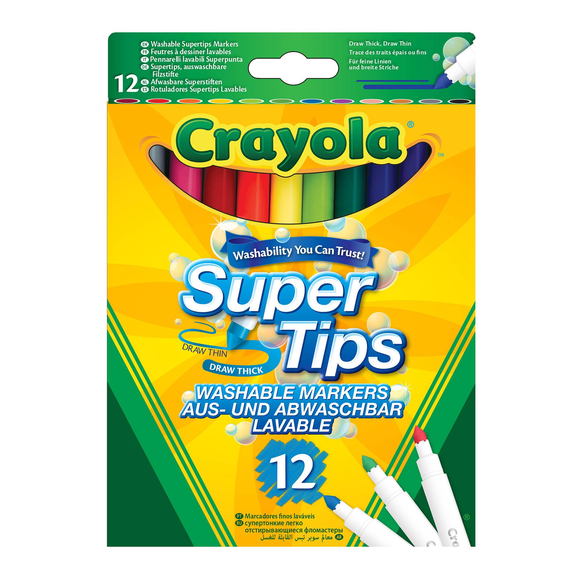 Crayola Supertips Superwashable Felt Tips 12 Pack