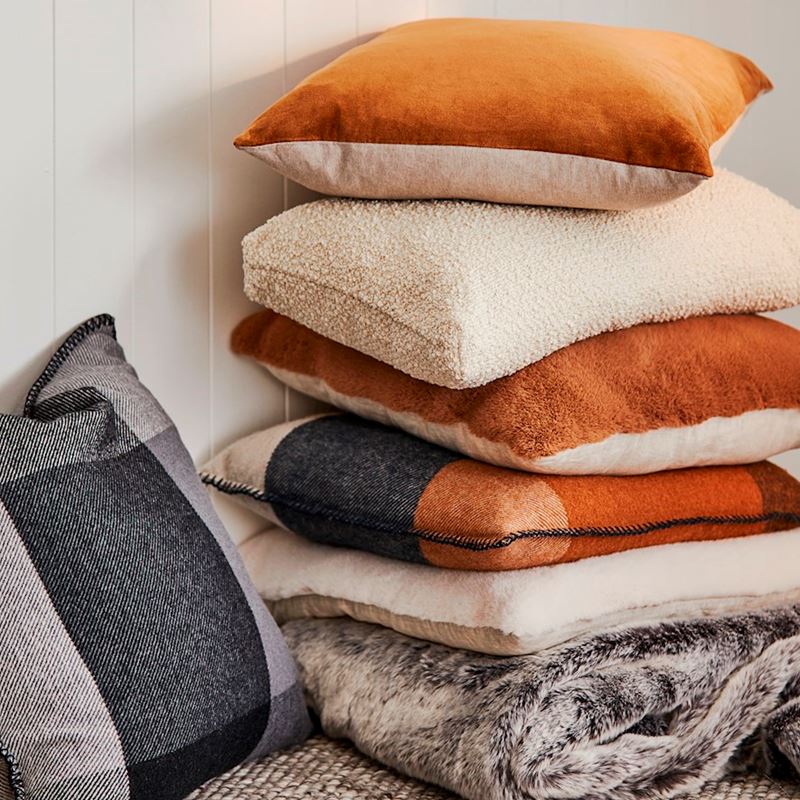 Shearling Toffee Cushion