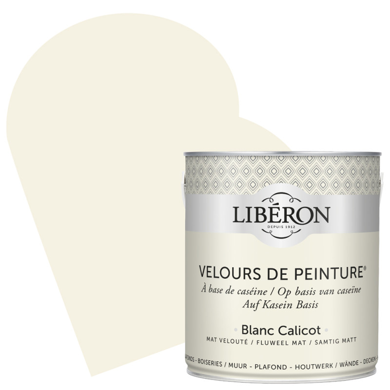 Peinture pour murs Velours de Peinture blanc calicot mat 2,5 L LIBERON