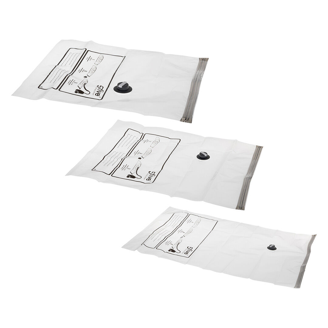 Conjunto de 10 sacos para arrumação em vácuo