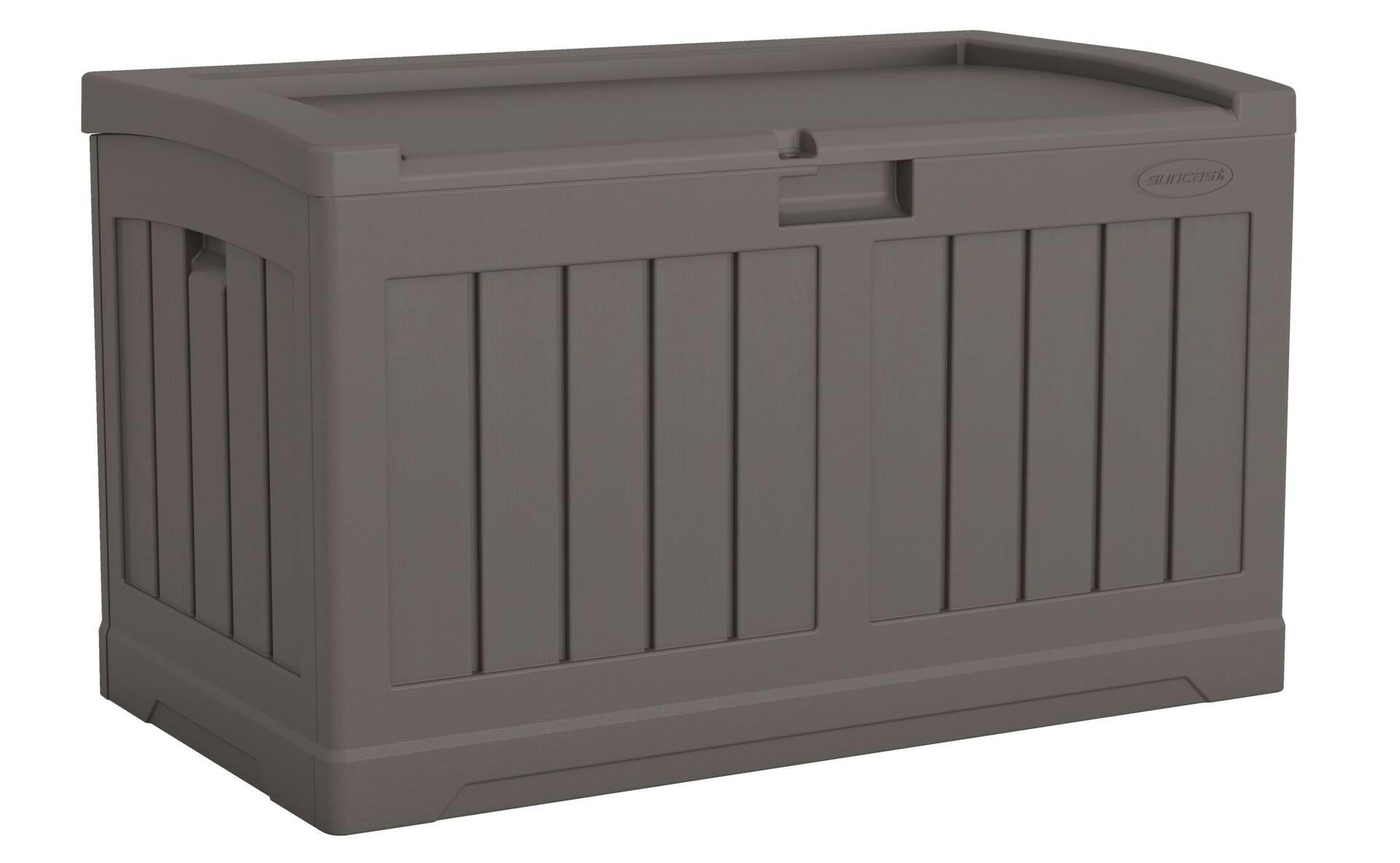 Suncast Resin Outdoor Storage Deck Box, Medium, Brown, 50-Gal