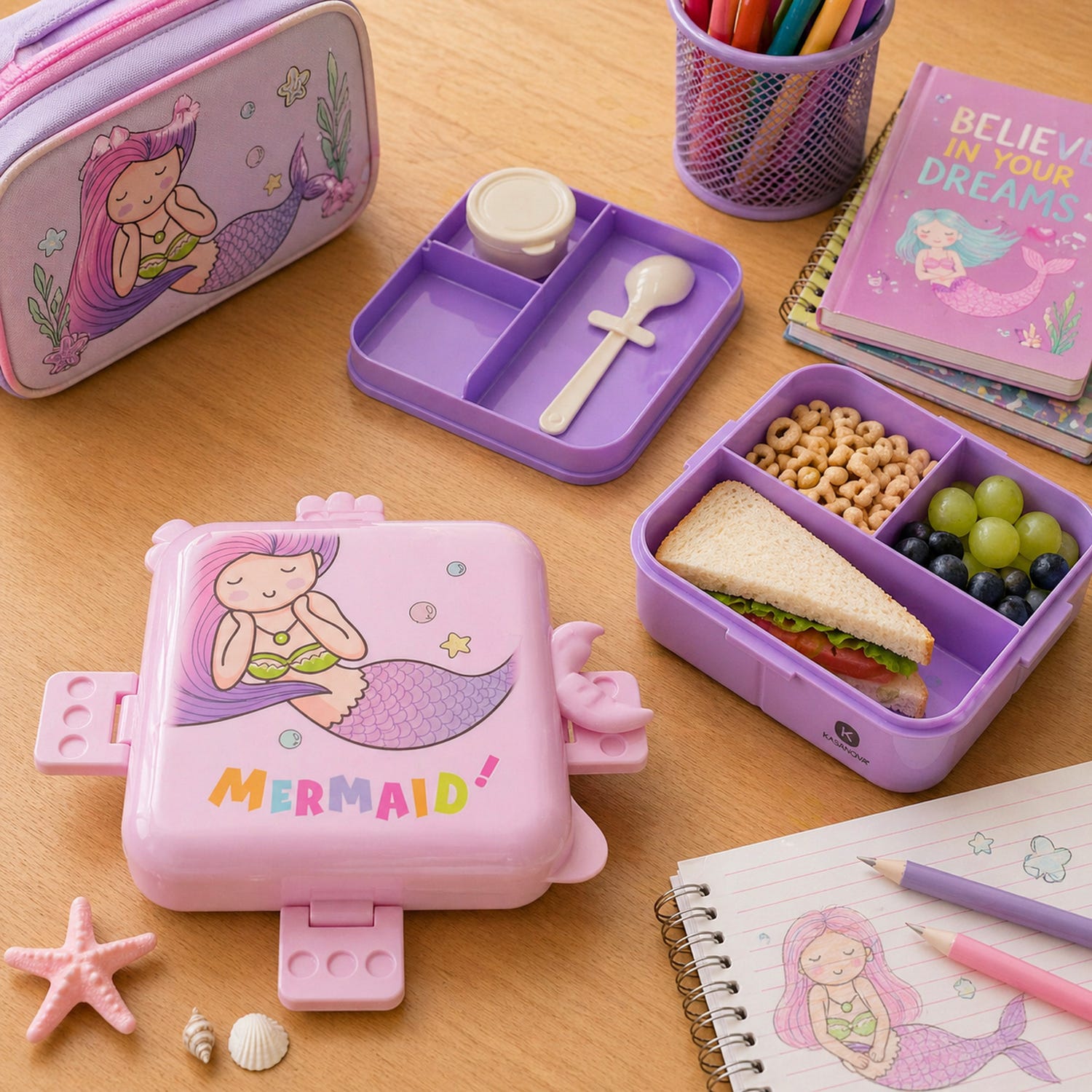 Porta pranzo per bambini Unicorno con posata