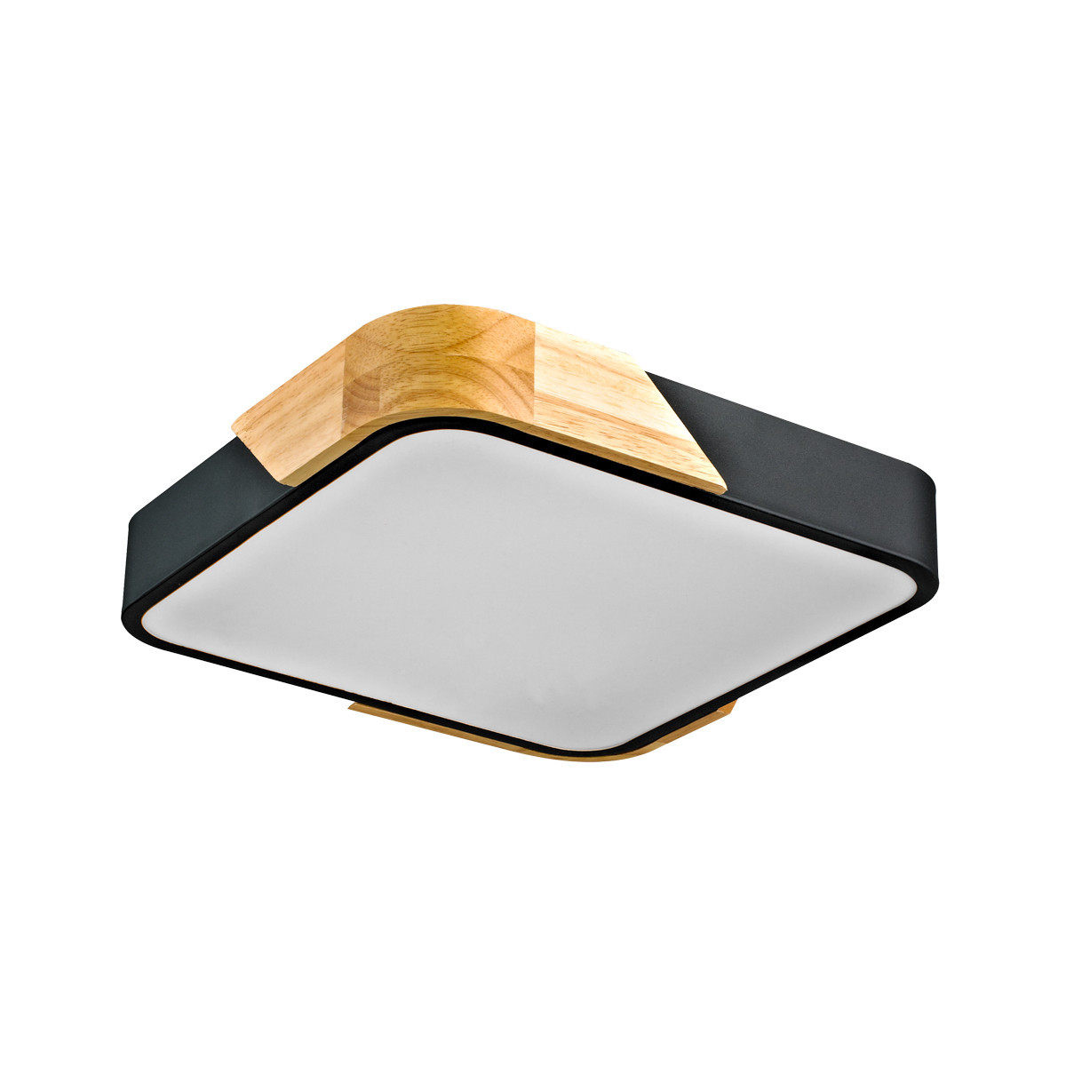 Plafon SANTERkwadratowy czarny-biały LED 1x24W 32cm 2400lm IP20 Italux