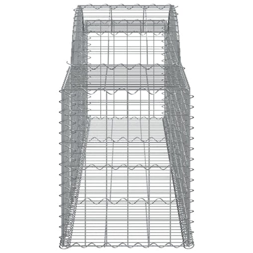 NNEVL Arched Gabion Baskets 2 pcs 300x50x60/80 cm Galvanised Iron